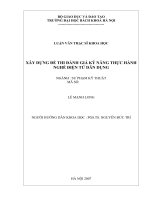 Xây dựng đề thi đánh giá kỹ năng thực hành nghề điện tử dân dụng