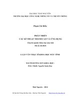 Phát triển các kỹ thuật nhánh cận và ứng dụng 