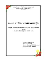 skkn HƯỚNG dẫn học SINH tìm HIỂU và vận DỤNG bài 21   SINH học 12 NÂNG CAO 