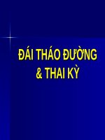 ĐÁI THÁO ĐƯỜNG và THAI kỳ (sản PHỤ KHOA) 