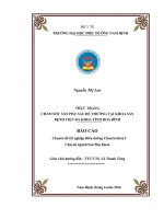 Thực trạng chăm sóc sản phụ sau đẻ thường tại khoa sản bệnh viện đa khoa tỉnh hoà bình 