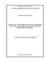Tính toán và mô phỏng số tấm composite lõi lượn sóng chịu xoắn bằng phương pháp đồng nhất hóa 