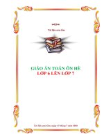 Giáo án ôn tập hè 2020 toán lớp 6 lên lớp 7