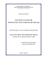 Xây dựng các bài thi đánh giá kỹ năng nghề nguội chế tạo