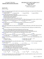 Đề thi KSCL lớp 12 Vật lí Nguyễn Viết Xuân, Vĩnh Phúc 2019 lần 3 - Mã đề 105 - Học Toàn Tập