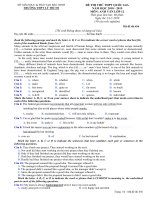 Đề thi thử THPT Quốc Gia 2019 Tiếng Anh Lý Thái Tổ Bắc Ninh lần 1 mã đề 456 - Học Toàn Tập