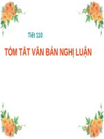 slide bài giảng ngữ văn 11 tiết 110 tóm tắt văn bản nghị luận 