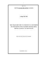 Thực trạng kiến thức tự chăm sóc của người bệnh đái tháo đường type II tại phòng khám đa khoa trường cao đẳng y tế thái nguyên 