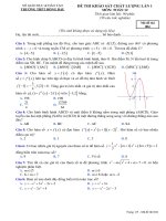 Đề thi Khảo sát chất lượng Toán học 2019 Trường Đồng Đậu, Vĩnh Phúc lần 1 mã đề 004 - Học Toàn Tập