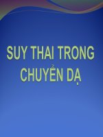 SUY THAI TRONG CHUYỂN dạ (sản PHỤ KHOA) (chữ biến dạng do slide dùng font VNI times, tải về xem bình thường) 