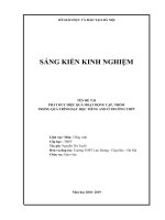 skkn PHÁT HUY HIỆU QUẢ HOẠT ĐỘNG cặp, NHÓM TRONG QUÁ TRÌNH dạy học TIẾNG ANH ở TRƯỜNG THPT 