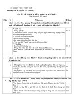 Đáp án đề thi học kì 2 môn lịch sử lớp 7, trường THCS Nguyễn Chi Phương, Sở GD&ĐT Thừa Thiên Huế 2018-2019 - Học Toàn Tập