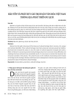 Bảo tồn và phát huy giá trị di sản văn hóa Việt Nam thông qua phát triển du lịch