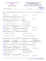 Đề kiểm tra 45 phút HK2 môn Toán lớp 10 năm 2019-2020 - THPT Thanh Miện (có đáp án)