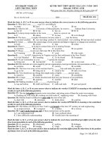 Đề thi Đề thi thử THPT quốc gia môn Tiếng Anh liên trường TP Vinh, Nghệ An lần 1 mã đề 414 - Học Toàn Tập