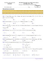 Đề thi học kì 2 môn Toán lớp 12 trường THPT Kim Liên, Sở GD&ĐT Hà Nội 2019 – 2020 - Học Toàn Tập