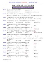 Đề thi thử THPT quốc gia