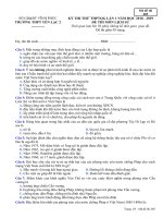 Đề thi thử THPT Lịch sử 2019 Trường Yên Lạc 2, Vĩnh Phúc lần 1 mã đề 485 - Học Toàn Tập