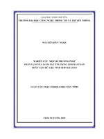 Nghiên cứu một số phương pháp phân cụm nửa giám sát ứng dụng cho bài toán phân cụm dữ liệu web server logs 