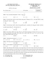 Đề thi thử THPT Quốc Gia 2019 Toán học Đoàn Thượng, Hải dương lần 1 mã đề 432 - Học Toàn Tập