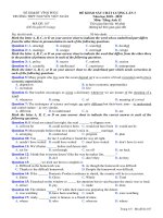 Đề thi KSCL lớp 12 Tiếng Anh Nguyễn Viết Xuân, Vĩnh Phúc 2019 lần 3 - Mã đề 107 - Học Toàn Tập