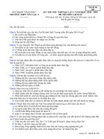 Đề thi thử THPT Lịch sử 2019 Trường Yên Lạc 2, Vĩnh Phúc lần 1 mã đề 209 - Học Toàn Tập
