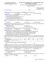 Đề thi thử THPT Sinh học 2019 Trường Yên Lạc 2, Vĩnh Phúc lần 1 mã đề 570 - Học Toàn Tập