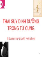 THAI SUY DINH DƯỠNG TRONG tử CUNG (sản PHỤ KHOA) 