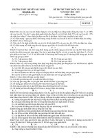 Đề thi thử THPT Quốc gia 2019 Sinh học chuyên Bắc Ninh lần 1 mã đề 105 - Học Toàn Tập