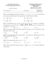 Đề thi thử THPT Quốc Gia 2019 Toán học Đoàn Thượng, Hải dương lần 1 mã đề 431 - Học Toàn Tập