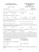 Đề thi thử THPT Quốc Gia 2019 Toán học Đoàn Thượng, Hải dương lần 1 mã đề 433 - Học Toàn Tập
