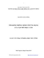 Tìm kiếm thông minh với ứng dụng của tập mờ trực cảm 