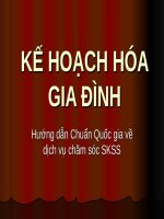 KẾ HOẠCH hóa GIA ĐÌNH (THỰC HÀNH sản PHỤ KHOA) 