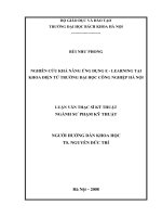 Nghiên cứu khả năng ứng dụng E Learning tại khoa Điện tử Trường Đại học Công nghiệp Hà Nội