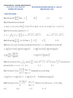 Đề thi thử THPT quốc gia