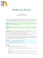 Các bài toán về số hữu tỉ, số vô tỉ - Nguyễn Tăng Vũ