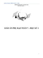 Giáo án dạy thêm 7 tập 1