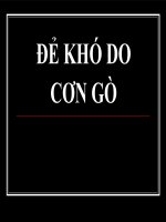 ĐẺ KHÓ DO cơn gò (sản PHỤ KHOA) 