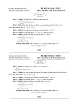 Bộ đề kiểm tra 1 tiết HK2 lớp 12 môn Toán - THPT Hùng Vương (có đáp án)