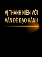 VỊ THÀNH NIÊN với vấn đề bạo HÀNH (sản PHỤ KHOA) (chữ biến dạng do slide dùng font VNI times, tải về xem bình thường) 