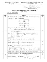 Đáp án chọn đội tuyển HSG Toán học lớp 12 Đắk Lắk 2015-2016 ngày 2 - Học Toàn Tập