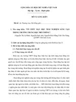 skkn tổ chức dạy học trải nghiệm sáng tạo trong trường trung học phổ thông 