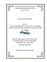 skkn một số BIỆN PHÁP rèn LUYỆN kỹ NĂNG TRANH BIỆN CHO học SINH THPT QUA HOẠT ĐỘNG NGOÀI GIỜ lên lớp 