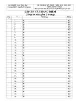 Đáp án đề thi Đề thi học kì 2 môn tiếng Nhật lớp 9, trường THCS Nguyễn Chi Phương, Sở GD&ĐT Thừa Thiên Huế 2018-2019 - Học Toàn Tập