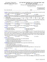 Đề thi thử THPT Sinh học 2019 Trường Yên Lạc 2, Vĩnh Phúc lần 1 mã đề 628 - Học Toàn Tập