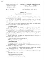 Kế hoạch tuyển sinh lớp 1 năm học 2020 - 2021