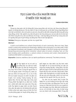 Tục làm vía của người Thái ở miền Tây Nghệ An