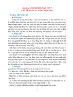 giáo án chủ đề Ngữ văn 7 kì 1, chủ đề ca dao dân ca