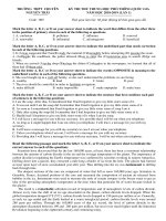 Đề thi thử THPT Quốc Gia Tiếng anh 2019 trường Nguyễn Trãi, Hải Dương lần 1 mã đề 005 - Học Toàn Tập