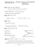 Đề thi KSCL học sinh giỏi môn Toán 7 năm 2020-2021 có đáp án – Trường THCS Liên Châu (Lần 1)